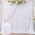 30 ft x 10 ft Wrinkle Free White Backdrop Curtain by ENJOYYOURPARTY