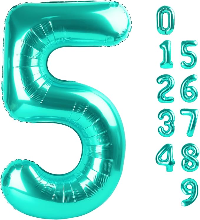Number 5 Balloons 40 Inch for 5 15 Birthday Party Decorations, by Mluchee