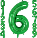 Dark Green Number 6 Balloon 40 Inch, Big Large Foil Helium Number Balloons by AIQINHU