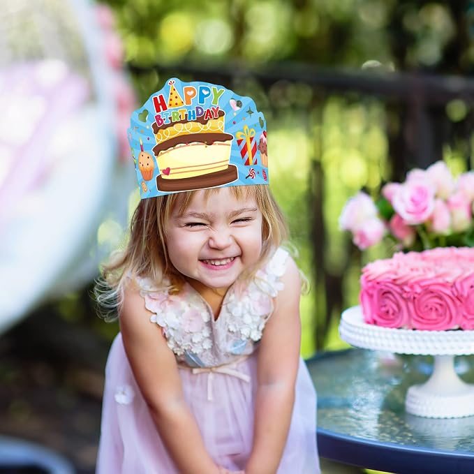 Fancy Land Birthday Crowns for Kids, Die-Cut Blue, Kindergarten | Family - Image 5