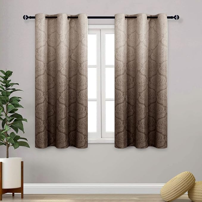 DWCN Brown Ombre Short Curtains by DWCN