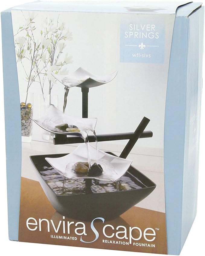 Homedics Tabletop Water Fountain, Home Décor Soothing Sound Machine - Image 4