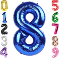 40 Inch Navy Blue Number 8 Balloon, 8th Blue Birthday Party Decorations | 40 by Hadoife