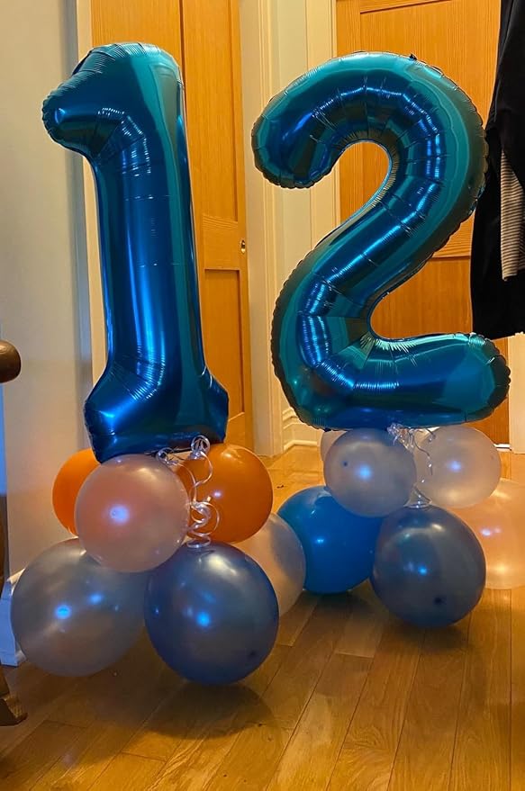 Navy Blue Number 3 Balloon 40 Inch, 3rd Birthday Decorations Men Women | Foil - Image 8