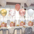 4 Set Rose Gold Confetti Tulle Tutu Balloon by Wettarn