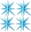 TONIFUL 4 Pcs Star Balloons Light Blue Foil Explosion Party Decoration | 22 by TONIFUL