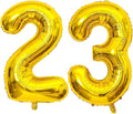 Gold 23 Number Balloons, 40 Inch Giant Number 23 Balloons Foil Mylar Helium by Lovoir