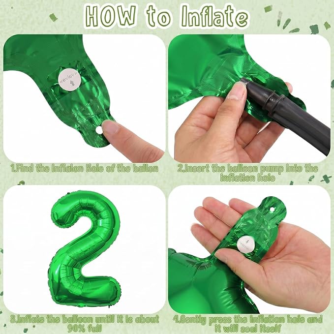 Green Number 2 Balloon 40 Inch, Foil Numeral Double Joyful Green Parties | - Image 5