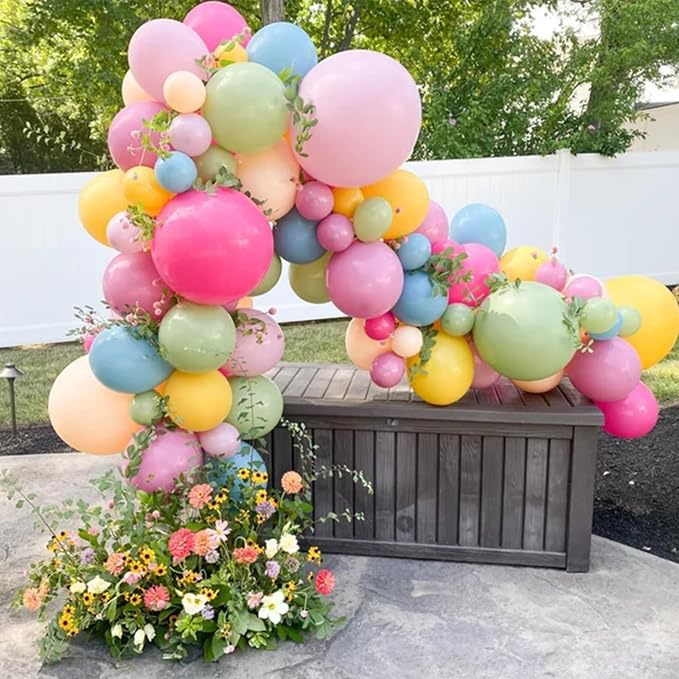Pink Blue Green Balloons, Pastel Balloon Blush Pink Sage Green Dusty Blue Ivory - Image 7