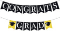 KatchOn Congrats Grad Banner Black | Felt, No DIY, Congrats Banner by KatchOn