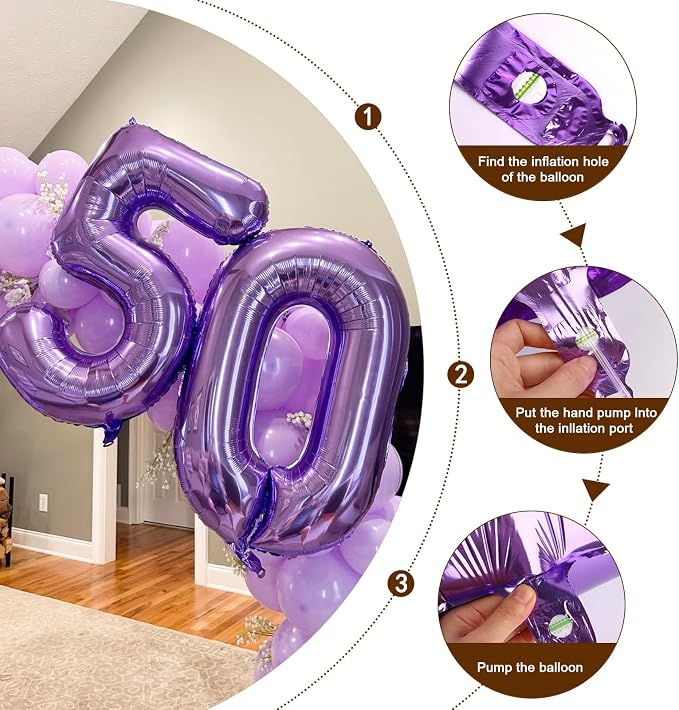 Number Balloons 8 Balloon 40 inch Purple - Image 6