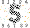 40 Inch Checkered Number Balloon by Unknown