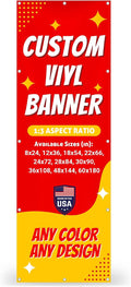 Custom Vinyl Banner with 150+ Sizes – Personalized Outdoor or Indoor Sign – Any by Unknown