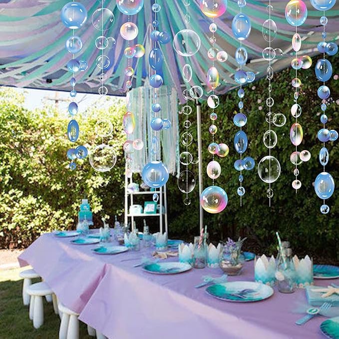 Transparent Bubble Garlands Party Streamers Mermaid Party Decoration, Mix | - Image 5