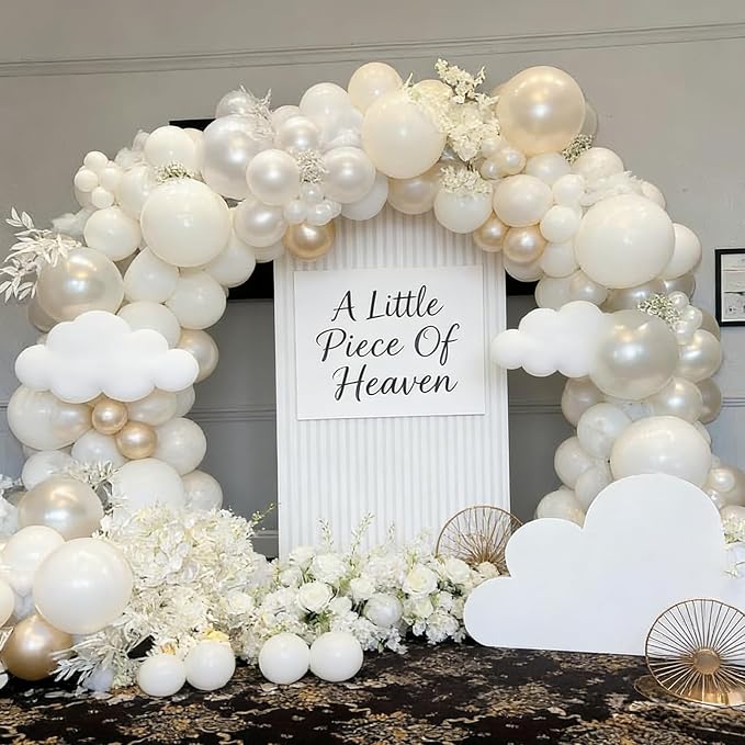100pcs 5inch Small Pearl White Balloons | 5” Mini Pearl Party Latex Balloons Kit - Image 3