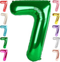Number 7 Balloons Birthday Decorations, 40In Green Balloons by Mluchee