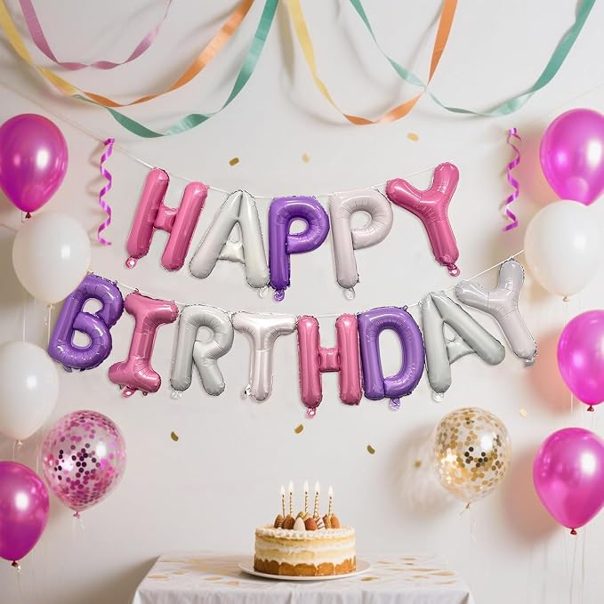 167PCS Purple Pink Teal K-Pop Music Themed Birthday Decorations - Image 5