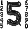 Black Number 5 Balloon 40 Inch, Glossy Foil Numeral by Unknown