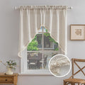 Beda Home Tassel Linen Textured Swag Curtain Valance by BedaHomeBedaLife