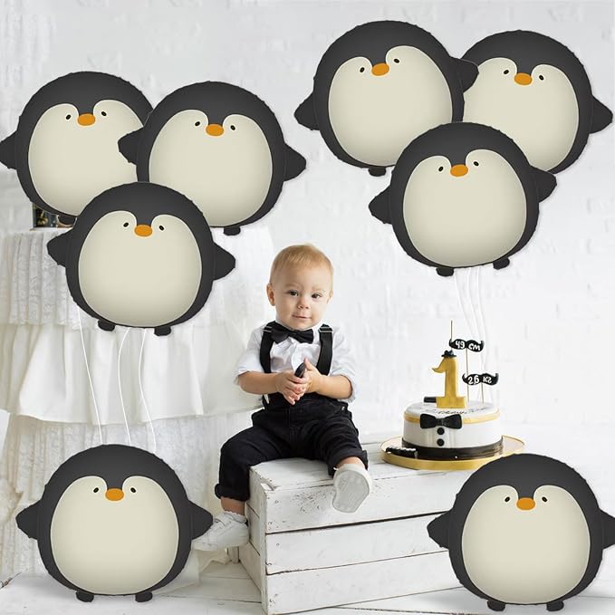 8PCS Cute Penguin Balloons Set, Large 21" Penguin Foil Balloons - Image 5