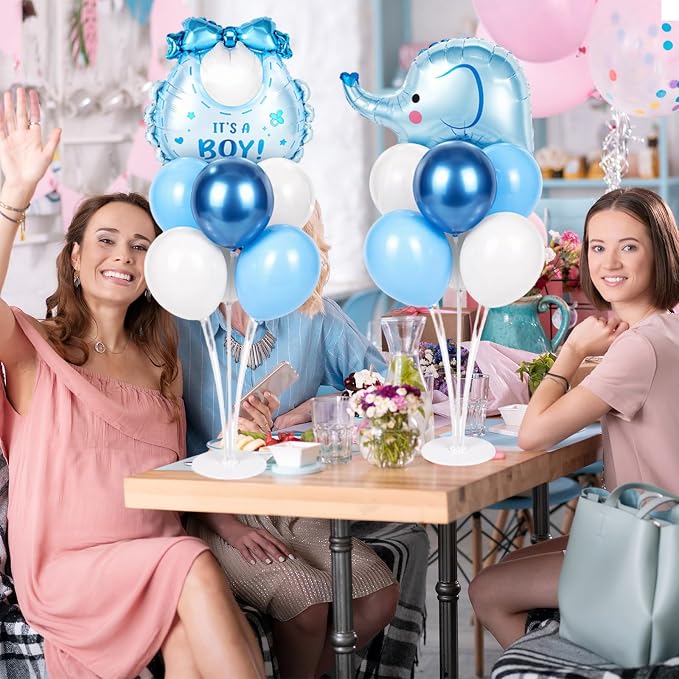 Elephant Baby Shower Decorations Party Balloons Stand Kit 2 Sets - Image 6
