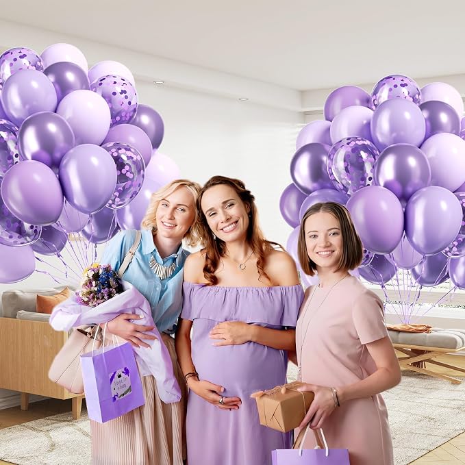 60pcs Lavender Balloons 12inch, Light Purple Balloons - Image 6