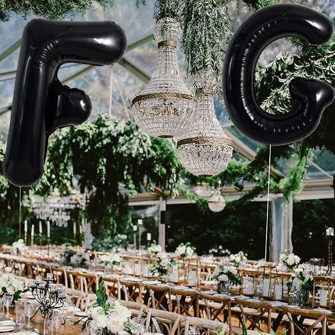 TONIFUL 40 Inch Large Black F Letter Balloon - Image 5