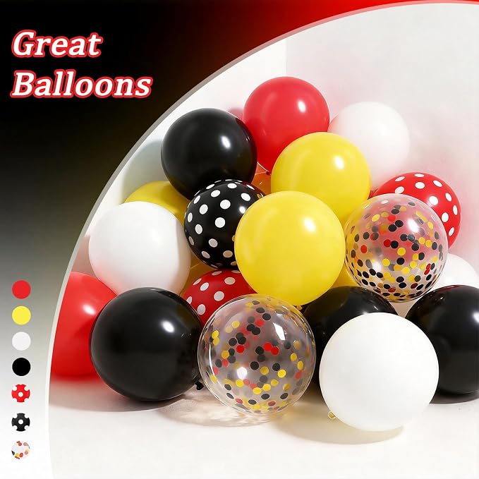 131pcs Red and Yellow Balloon Arch Kit - Image 4