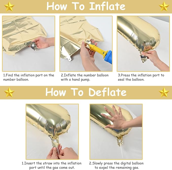 80th Birthday Balloons Champagne Gold - Image 7