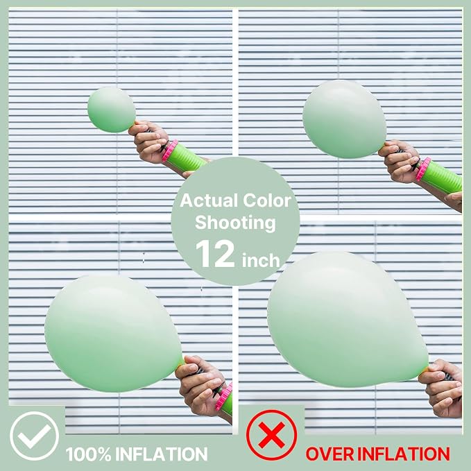 PartyWoo Light Green Balloons 50pcs Mint Pastel Peppermin Green Color | 5 Inch - Image 4