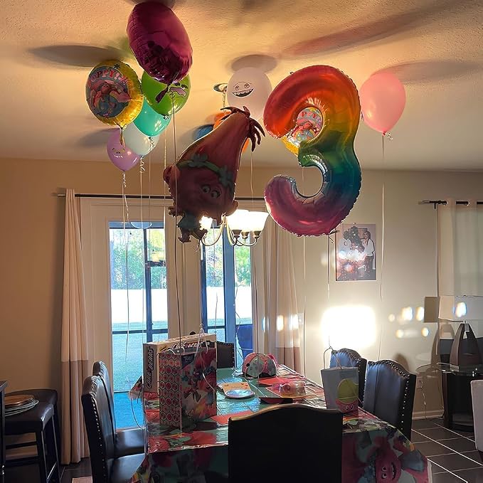 Rainbow Number 3 Balloon 40 Inch Rainbow 3 Balloon Giant Helium Foil Number 0 - Image 5