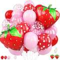 Strawberry Balloons for Sweet Party Decor | 12 Inch Red Pink Strawberry Printed by FEYG