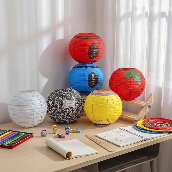 12 Pcs Back to School Classroom Paper Lanterns 10 Inch Classroom Hanging - Image 2