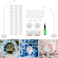 Balloon Arch Kit Stand with Base, 9Ft & 5.6Ft High Free Bending Half Arch Stand by Unknown