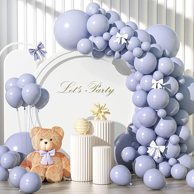 Retro Blue Balloons Different Sizes 135pcs 18 12 10 5 Inch Blue Balloon Arch by YISHEBAPA