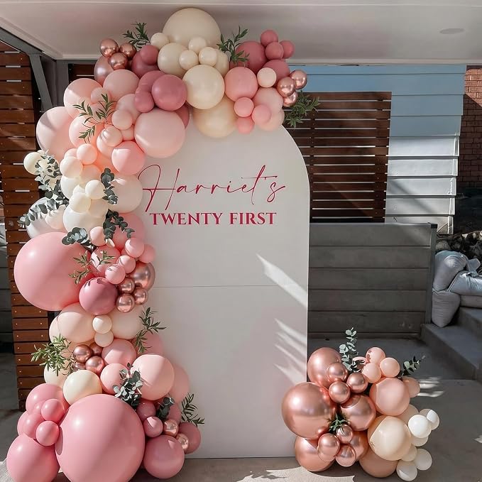 Dusty Pink Balloon Arch Kit for Baby Shower Birthday Decorations | Mauve - Image 2