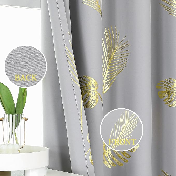Light Grey Blackout Curtains 72 Inches Long, Light Blocking Thermal Insulated - Image 3