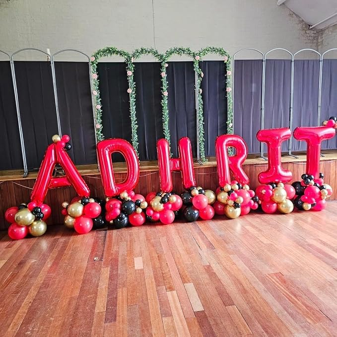 Red Letter V Balloons, V Balloon 40 Inch V Balloons Letter - Image 7