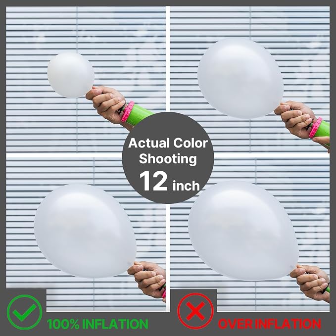 PartyWoo Pearl White Balloons 100pcs Metallic White Color 12 Inch | Balloons - Image 3