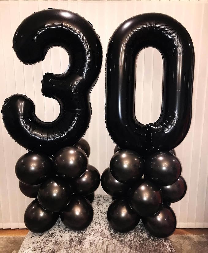 40 Inch Black 50 Number Balloons Giant Jumbo Huge 50 Foil Mylar Helium Number - Image 5