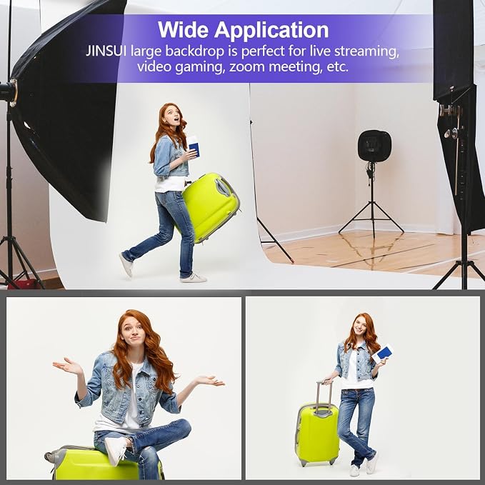 JINSUI White Backdrop Curtain for Photoshoot, Large Fabric 10x20 ft | Thick - Image 7