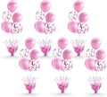 6 Set Pink Table Balloons Foil Spray Centerpiece by Suppromo