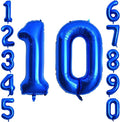 Navy Blue Number 10 Balloon 40 Inch, Shiny Metallic Double Digit Party Decor | by Unknown