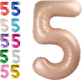 Light Brown Number 5 Balloon 40 inch, Light Brown Birthday Party Decorations | by Upgesy