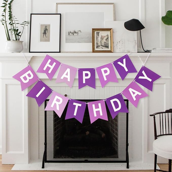 Happy Birthday Banner Birthday Party Banner NO DIY Happy Birthday Sign | - Image 7