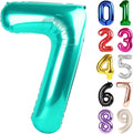 7 Balloon - Teal Birthday Number Balloons, 40 Inch Decorations Men Women | Teal by ALPHADELTAPI
