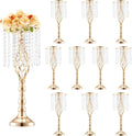VEVOR 10PCS 55cm/21.65” Tall Crystal Wedding Flower Stand, Metal Wedding by VEVOR