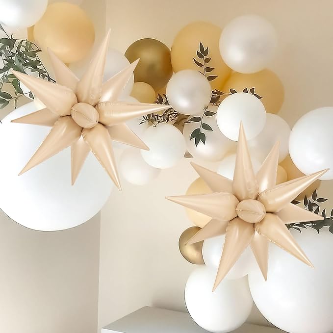 72 Pcs Star Balloons Foil Explosion Balloons Magic 12 Point Star Cone Balloon - Image 4
