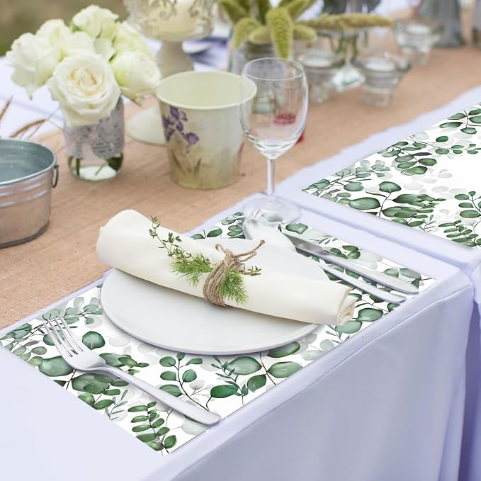 Paper Placemats Disposable 50 Pack Eucalyptu Placemat Disposable Place Mats 16 - Image 6