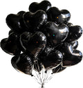 30 Pcs 18 Inch Black Heart Foil Mylar Helium Balloons by Makeyourpartypop